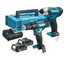 Makita CLX228AJ 10.8v/12v Max Combi Drill & Impact Driver Twin Pack with 2 x 2.0Ah Batteries